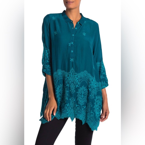 Johnny Was Temperty Lorelai Tunic In Lakeside Size Small